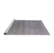 Sideview of Machine Washable Industrial Modern Grey Gray Rug, wshurb2715