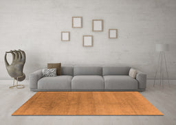 Machine Washable Oriental Orange Industrial Area Rugs in a Living Room, wshurb2715org