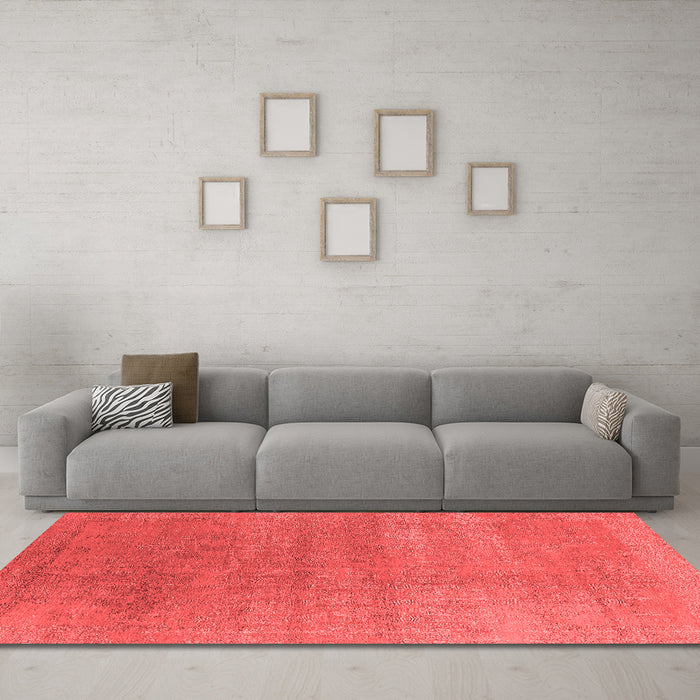 Industrial Red Washable Rugs