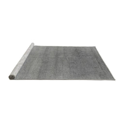 Sideview of Machine Washable Oriental Gray Industrial Rug, wshurb2715gry