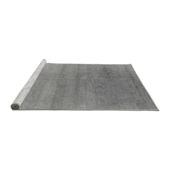 Sideview of Machine Washable Oriental Gray Industrial Rug, wshurb2715gry