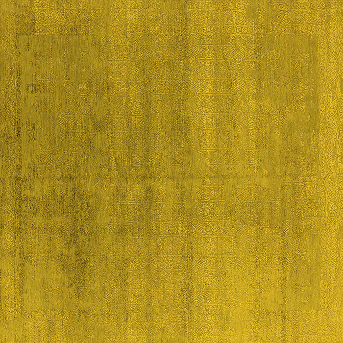 Square Oriental Yellow Industrial Rug, urb2715yw