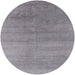 Round Mid-Century Modern Gray Oriental Rug, urb2715