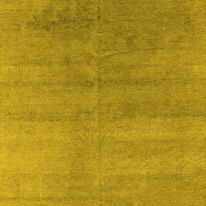 Machine Washable Oriental Yellow Industrial Rug, wshurb2715yw