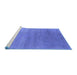 Sideview of Machine Washable Oriental Blue Industrial Rug, wshurb2715blu