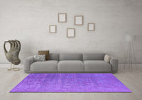 Machine Washable Oriental Purple Industrial Rug, wshurb2716pur