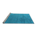 Sideview of Machine Washable Oriental Light Blue Industrial Rug, wshurb2716lblu