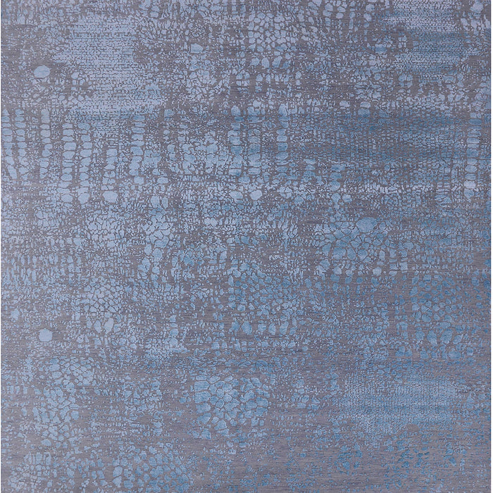 Square Mid-Century Modern Light Purple Blue Oriental Rug, urb2716