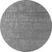 Round Oriental Gray Industrial Rug, urb2716gry