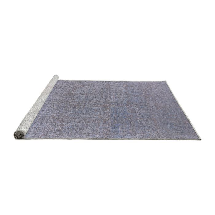 Sideview of Machine Washable Industrial Modern Silver Gray Rug, wshurb2717