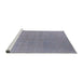 Sideview of Machine Washable Industrial Modern Silver Gray Rug, wshurb2717