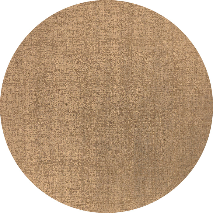 Round Oriental Brown Industrial Rug, urb2717brn