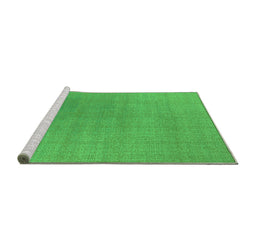 Sideview of Machine Washable Oriental Green Industrial Area Rugs, wshurb2717grn