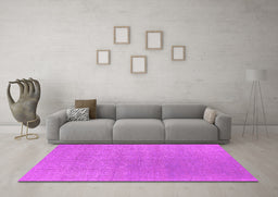 Machine Washable Oriental Pink Industrial Rug in a Living Room, wshurb2717pnk