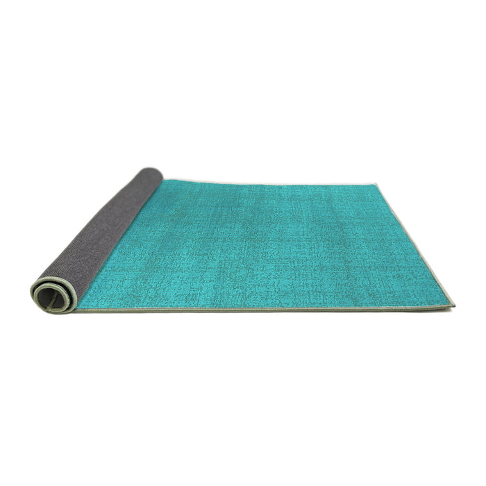Sideview of Oriental Turquoise Industrial Rug, urb2717turq