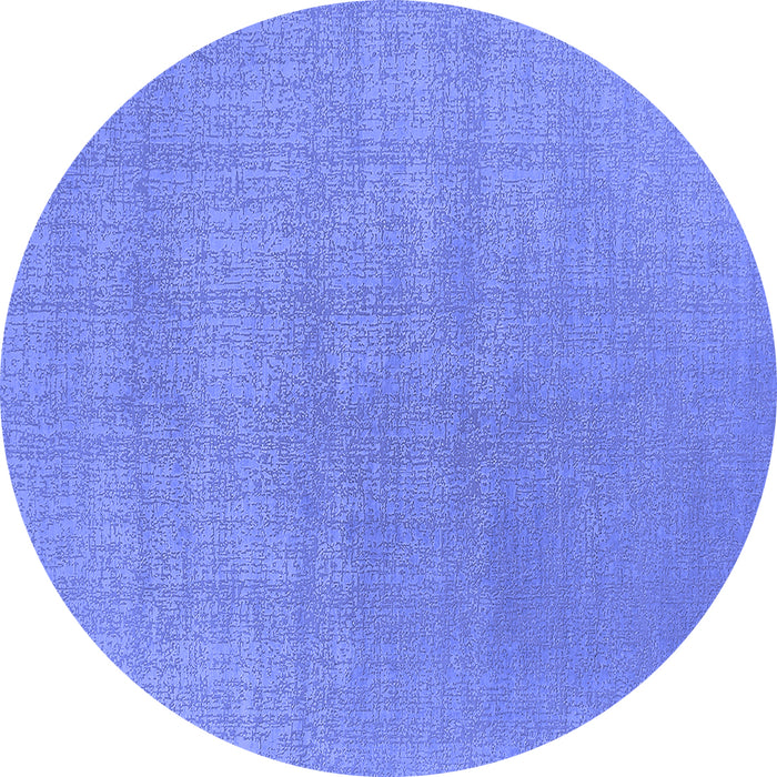 Round Oriental Blue Industrial Rug, urb2717blu