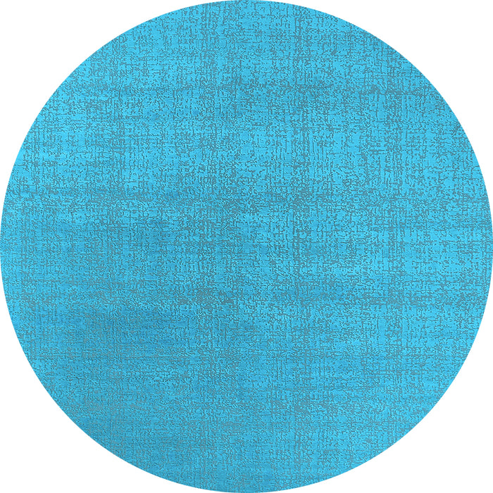 Round Machine Washable Oriental Light Blue Industrial Rug, wshurb2717lblu