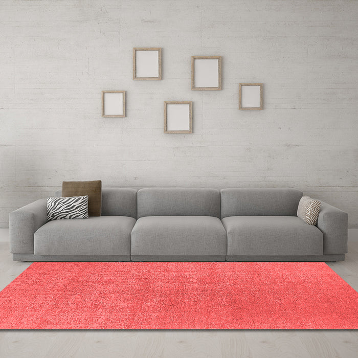 Industrial Red Washable Rugs