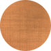 Round Oriental Orange Industrial Rug, urb2717org