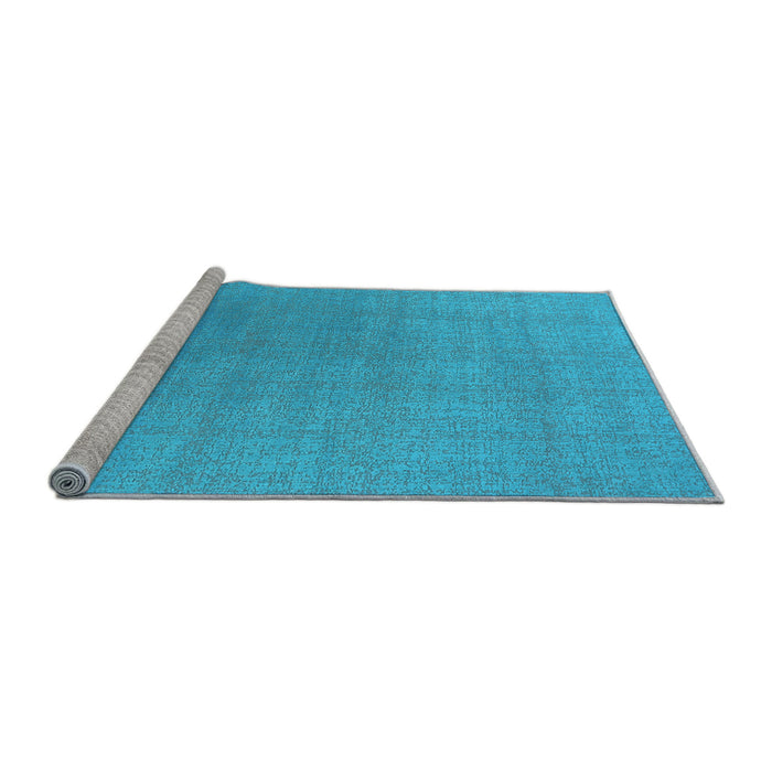 Sideview of Machine Washable Oriental Light Blue Industrial Rug, wshurb2717lblu