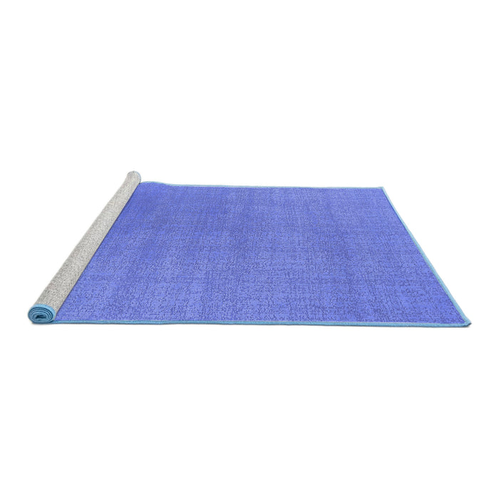 Sideview of Machine Washable Oriental Blue Industrial Rug, wshurb2717blu