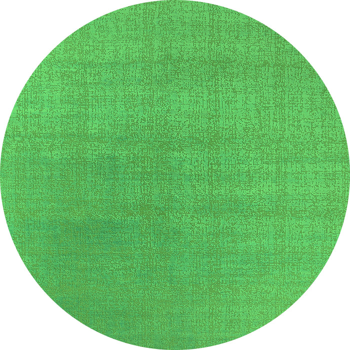 Round Oriental Green Industrial Rug, urb2717grn