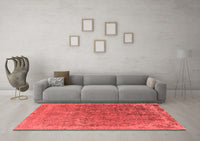 Machine Washable Oriental Red Industrial Rug, wshurb2718red