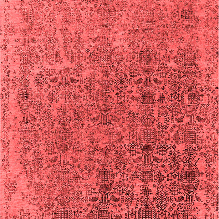 Machine Washable Oriental Red Industrial Rug, wshurb2718red