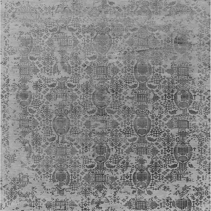 Square Oriental Gray Industrial Rug, urb2718gry