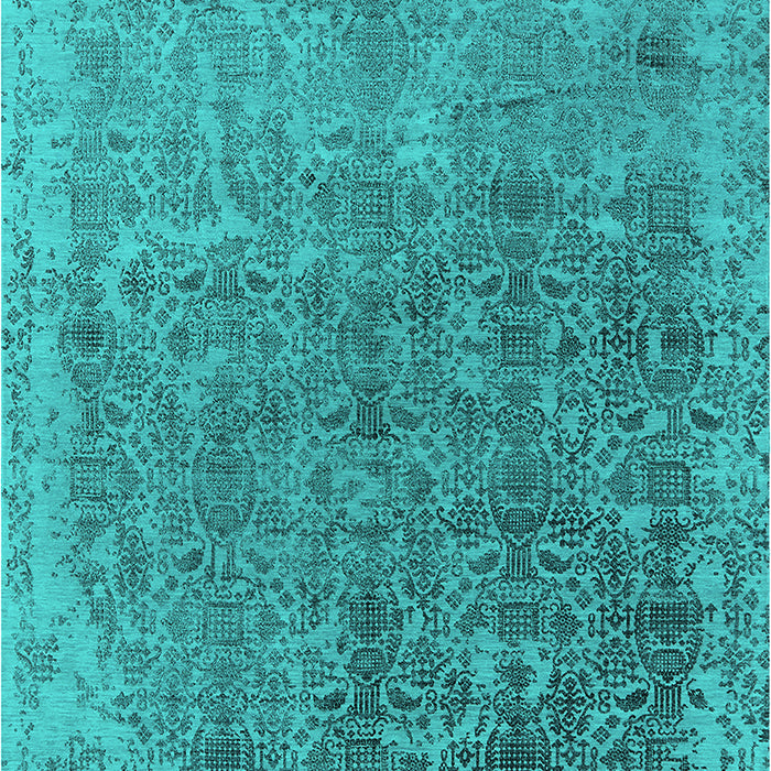 Oriental Turquoise Industrial Rug, urb2718turq