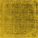 Square Oriental Yellow Industrial Rug, urb2718yw