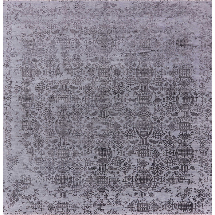 Square Machine Washable Industrial Modern Grape Purple Rug, wshurb2718