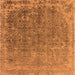 Square Oriental Orange Industrial Rug, urb2718org