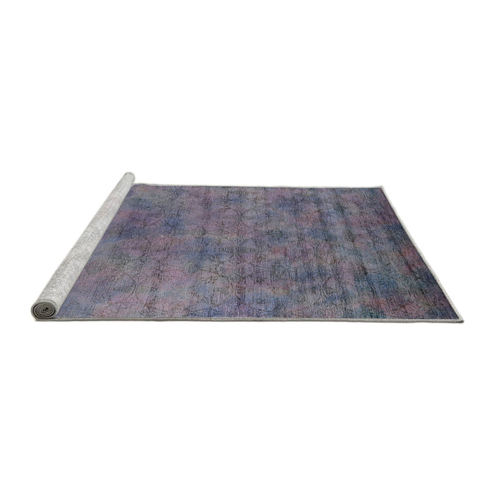 Sideview of Machine Washable Industrial Modern Grape Purple Rug, wshurb2719