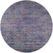 Round Mid-Century Modern Purple Oriental Rug, urb2719