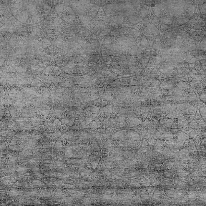 Machine Washable Oriental Gray Industrial Rug, wshurb2719gry