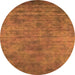 Round Oriental Orange Industrial Rug, urb2719org