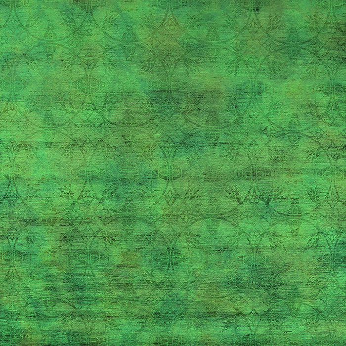 Machine Washable Oriental Green Industrial Area Rugs, wshurb2719grn