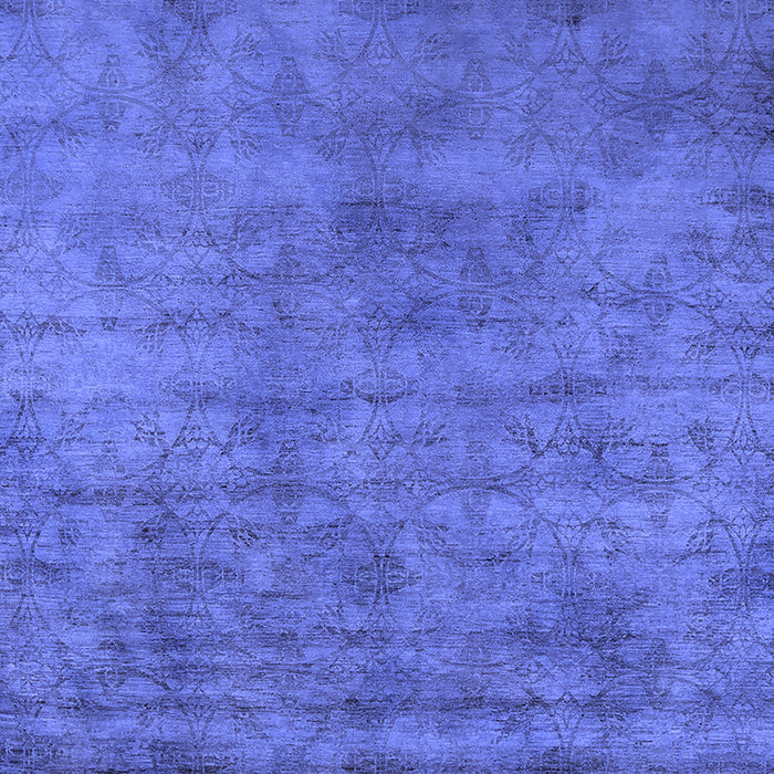 Machine Washable Oriental Blue Industrial Rug, wshurb2719blu