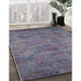 Mid-Century Modern Purple Oriental Rug in Family Room, urb2719