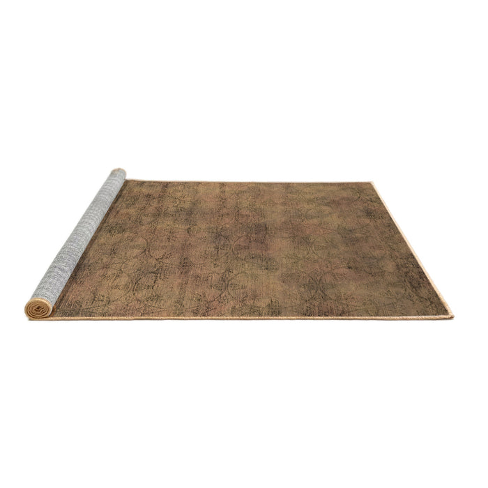 Sideview of Machine Washable Oriental Brown Industrial Rug, wshurb2719brn