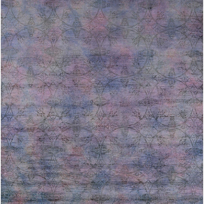 Machine Washable Industrial Modern Grape Purple Rug, wshurb2719