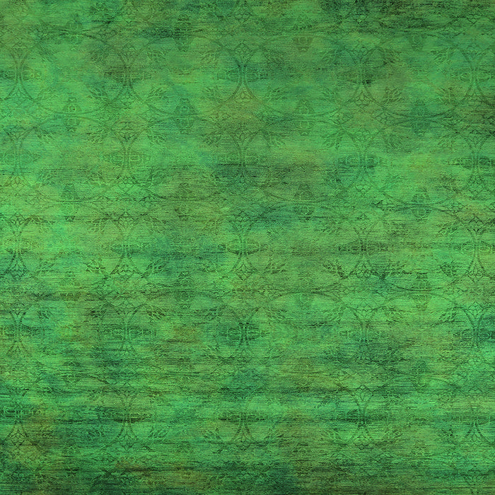 Square Oriental Green Industrial Rug, urb2719grn