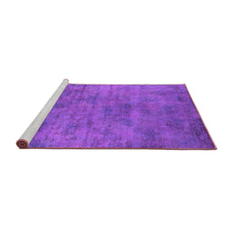 Sideview of Machine Washable Oriental Purple Industrial Area Rugs, wshurb2719pur