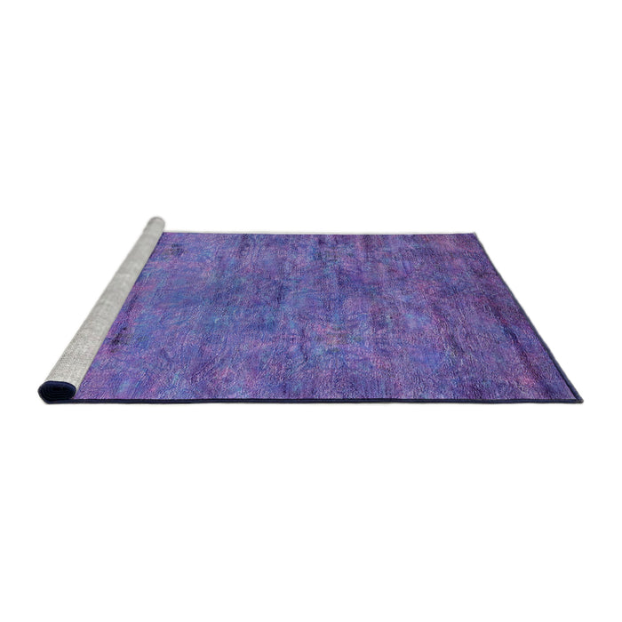 Sideview of Machine Washable Industrial Modern Medium Slate Blue Rug, wshurb2720