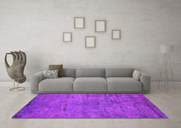 Machine Washable Oriental Pink Industrial Rug in a Living Room, wshurb2720pnk