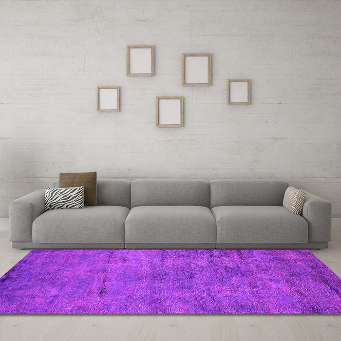Machine Washable Oriental Pink Industrial Rug in a Living Room, wshurb2720pnk