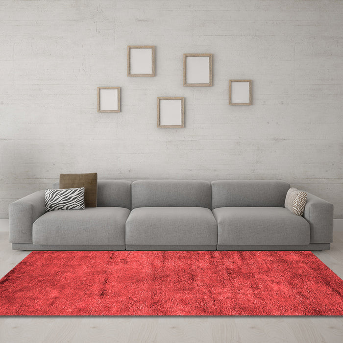 Industrial Red Washable Rugs