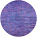 Round Machine Washable Industrial Modern Medium Slate Blue Rug, wshurb2720