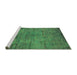 Sideview of Machine Washable Oriental Green Industrial Area Rugs, wshurb2720grn
